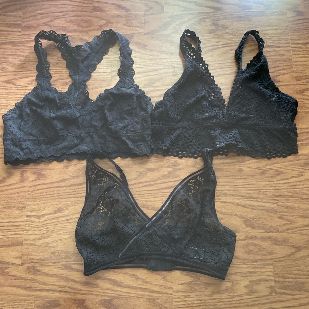 Black Lace Bralettes